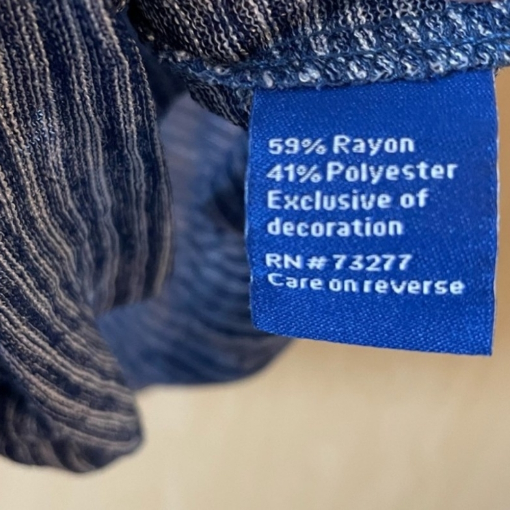 APT. 9 BLUE AND WHITE STRIPE TIE TOP XXL - Picture 3 of 4